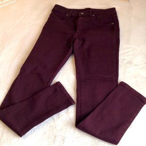 Carmar, size 27, burgundy skinny jeans